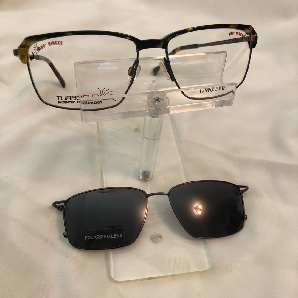 Frame with Magnetic clip on sunglasses